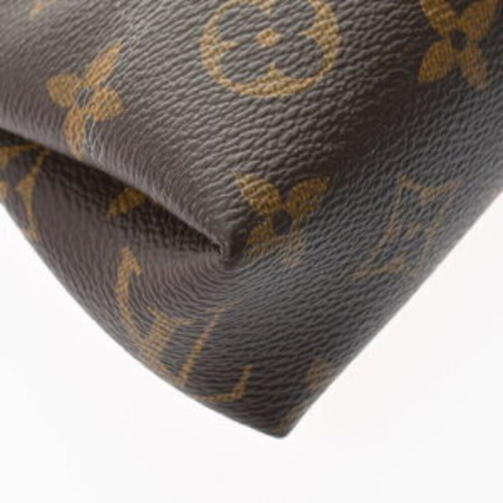 Louis Vuitton Monogram Pallas Clutch Brown Noir Black Canvas Handbag - Picture 5 of 7